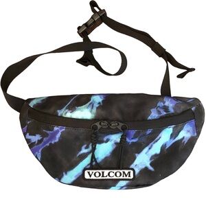 VOLCOM Black/Blue/Purple, Fanny Pack, 12.5” X 6.5”